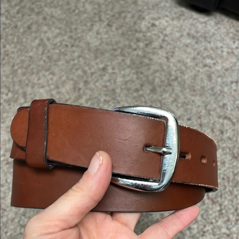 Vintage Men's Brown Leather Belt